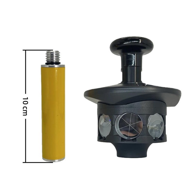 Comadsvey Store 360 Degree Reflective Prism Compatible with Trimble Total Station with 10cm Extending Pole and Storage Bag, 360° Total Station Prism 360° Total Station Prism Reflector - Image 2
